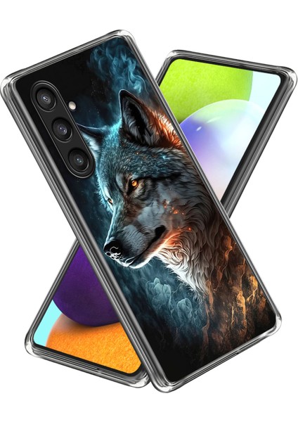 Samsung Galaxy S24 Tpu Çizilmez Desen Baskılı Vahşi Kurt Portresi Telefon Kılıfı (Yurt Dışından)