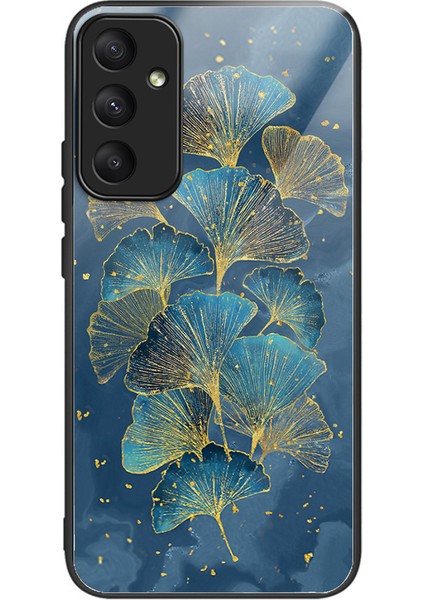 Samsung Galaxy A35 5g Damla Geçirmez Temperli Cam Ginkgo Yaprakları Telefon Kılıfı (Yurt Dışından)