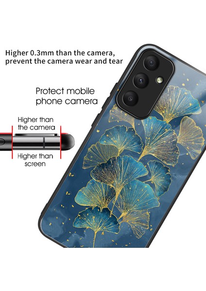 Samsung Galaxy A35 5g Damla Geçirmez Temperli Cam Ginkgo Yaprakları Telefon Kılıfı (Yurt Dışından) fiyatları