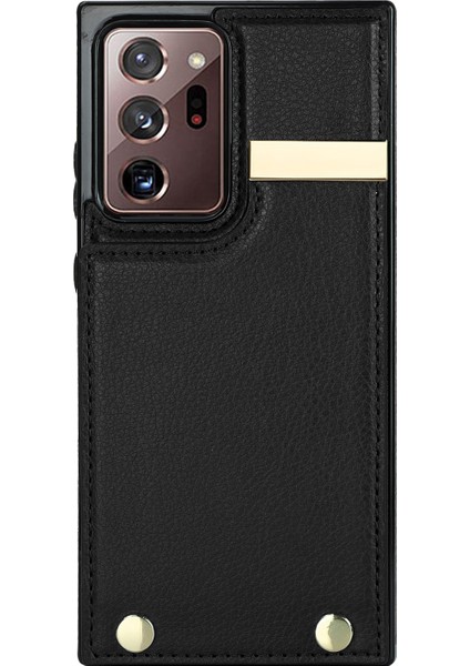 Samsung Galaxy NOTE20 Ultra 5G/NOTE20 Ultra Metal Dekorlu Kart Çantalı Telefon Kılıfı (Yurt Dışından) fiyatları