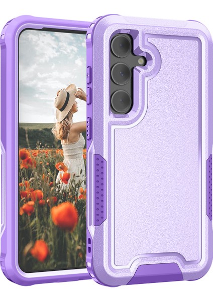 Samsung Galaxy S24+ Arka Düşmeye Dayanıklı Pc + Tpu Mor Telefon Kılıfı (Yurt Dışından)