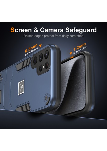 Samsung Galaxy S24 Ultra Pc + Tpu Koruma Cep u Lacivert 2'si 1 Arada Telefon Kılıfı (Yurt Dışından) fiyatları