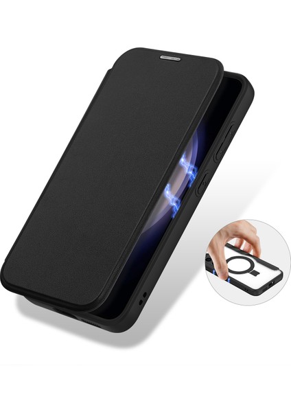 Samsung Galaxy S24+ Manyetik Rfıd Engelleme Kart Yuvaları Kickstand Telefon Kılıfı (Yurt Dışından) fiyatları