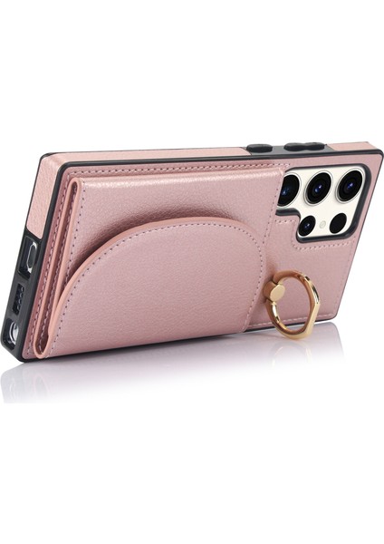 Samsung Galaxy S24 Ultra Halka Kickstand AntiDrop Kabuk Kart Sahipleri Altın Telefon Kılıfı (Yurt Dışından) modelleri