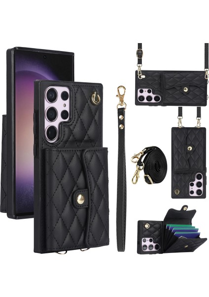 026 Samsung Galaxy S23 Ultra Kart Yuvaları 2 Askılı Kickstand Telefon Kılıfı (Yurt Dışından)