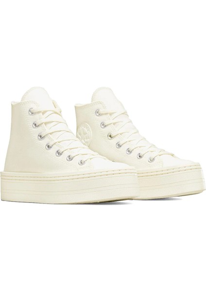Chuck Taylor All Star Modern Lift Platform Canvas Kadın Günlük Ayakkabı A06140C Krem modelleri