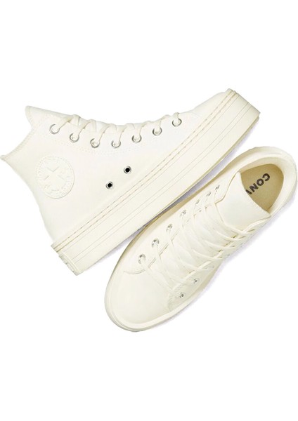 Chuck Taylor All Star Modern Lift Platform Canvas Kadın Günlük Ayakkabı A06140C Krem indirimleri