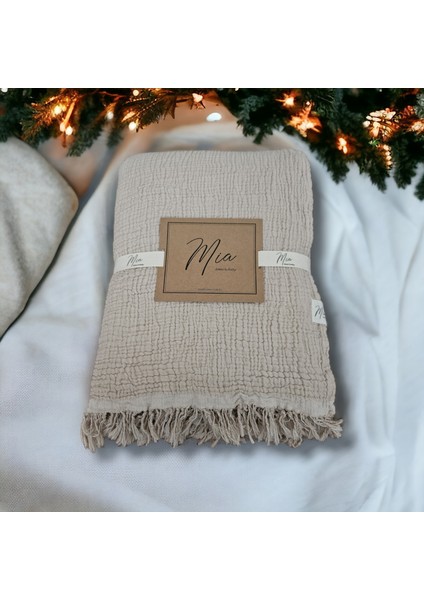 4 Kat Müslin Battal Boy Bej/ekru Çift Renk 230X270 cm Yatak Örtüsü - Pike fiyatları