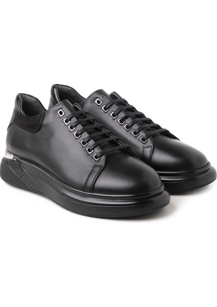 Erkek Sneaker ( Günlük) KA-ALFA3203 John May Siyah Cemre-Siyah Kırışık