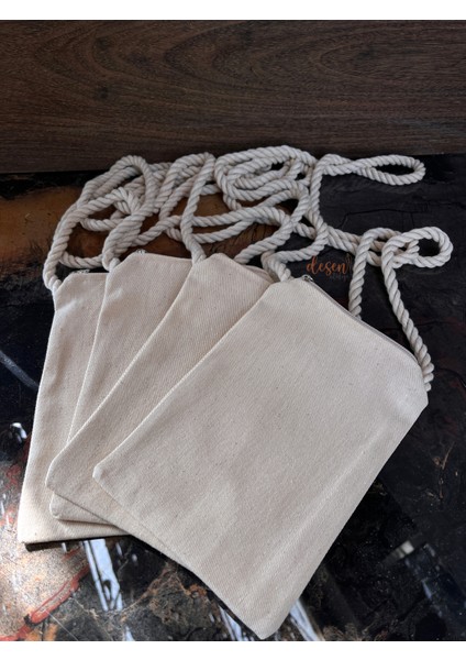 Gabardin Telefon Çantası 4 Adet (14X20CM) Pamuk Nakış, Punch ve Boyama Için Uygun