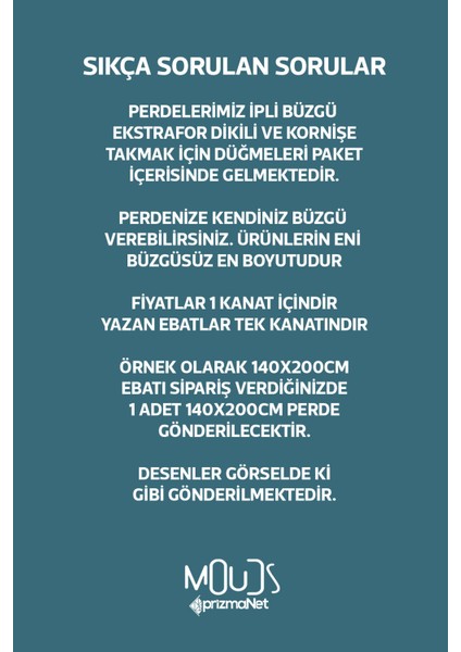 Anatolia 10 Desenli Süet Oturma Odası Salon Fon Perde Baskılı Ekstrafor Büzgü Tek Kanat PRD-1101