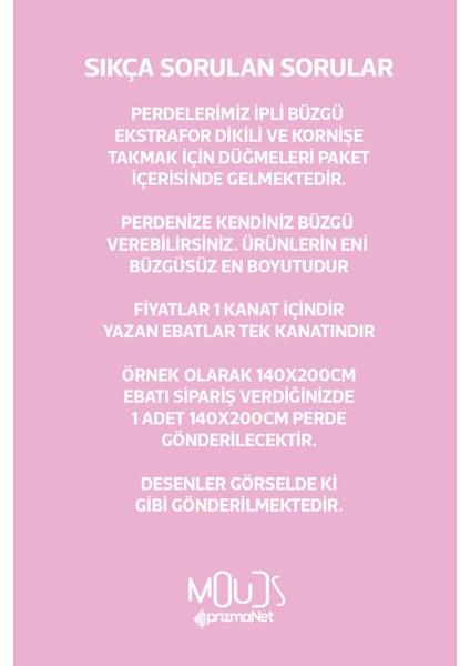 Pembe Kalpler Desenli Süet Oturma Odası Salon Fon Perde Baskılı Ekstrafor Büzgü Tek Kanat PRD-1045