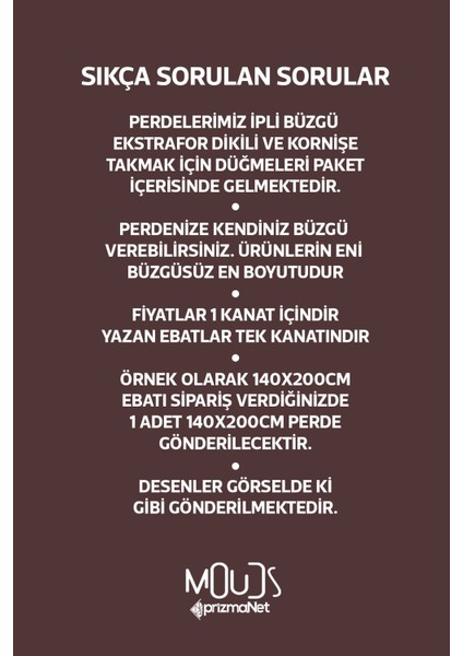 Anatolia 8 Desenli Süet Oturma Odası Salon Fon Perde Baskılı Ekstrafor Büzgü Tek Kanat PRD-1010