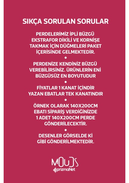 Fuşya Desenli Süet Oturma Odası, Salon Fon Perde Dijital Baskılı Ekstrafor Büzgü Tek Kanat PRD-1000