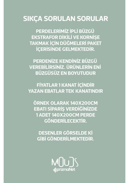 Green Flower 1 Desenli Süet Oturma Odası Salon Fon Perde Baskılı Ekstrafor Büzgü Tek Kanat PRD-1037