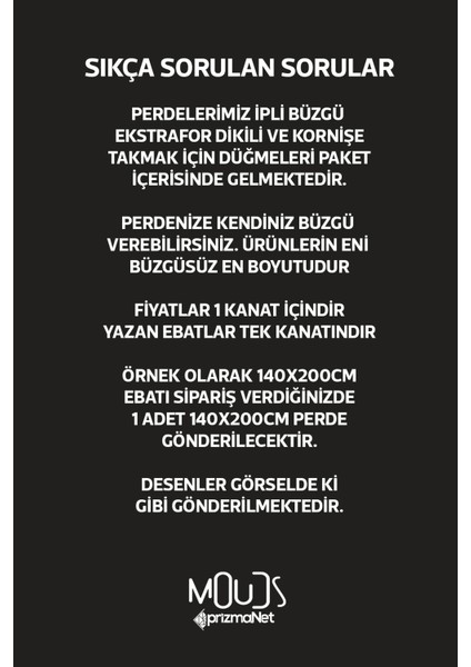 Siyah Yüzler Desenli Süet Oturma Odası Salon Fon Perde Baskılı Ekstrafor Büzgü Tek Kanat PRD-1070