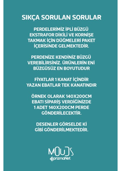 Turqua Desenli Süet Oturma Odası Salon Fon Perde Dijital Baskılı Ekstrafor Büzgü Tek Kanat PRD-1093