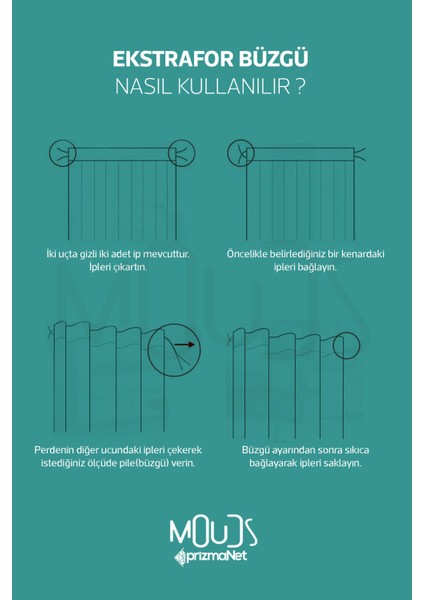 Undulation Desenli Süet Oturma Odası Salon Fon Perde Baskılı Ekstrafor Büzgü Tek Kanat PRD-1114