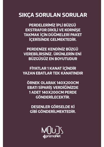Osmanlı Desenli Süet Oturma Odası Salon Fon Perde Baskılı Ekstrafor Büzgü Tek Kanat PRD-1084
