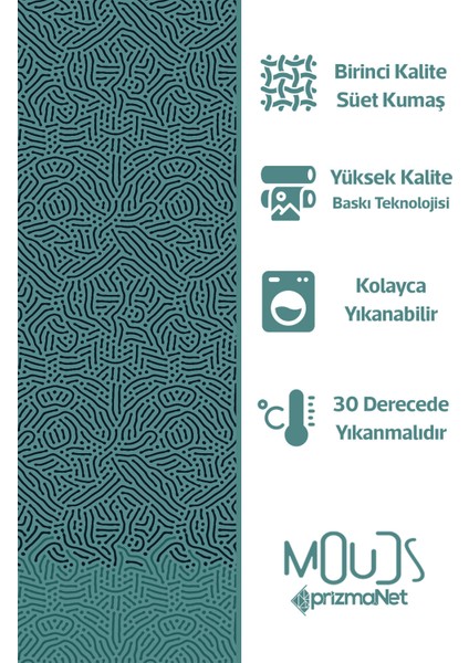 Yeşil Noktalı Desenli Süet Oturma Odası Salon Fon Perde Baskılı Ekstrafor Büzgü Tek Kanat PRD-1069