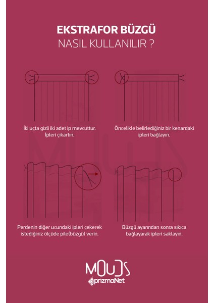 Pembe Çiçek Desenli Süet Oturma Odası Salon Fon Perde Baskılı Ekstrafor Büzgü Tek Kanat PRD-1022