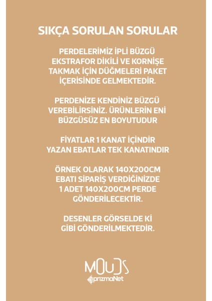 Quiet Desenli Süet Oturma Odası Salon Fon Perde Dijital Baskılı Ekstrafor Büzgü Tek Kanat PRD-1048