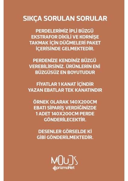 Xero Floral 2 Desenli Süet Oturma Odası Salon Fon Perde Baskılı Ekstrafor Büzgü Tek Kanat PRD-1080