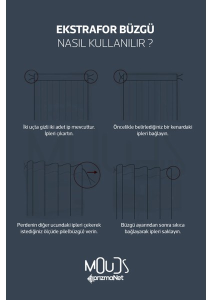 Mosque Tiles 1 Desenli Süet Oturma Odası Salon Fon Perde Ekstrafor Büzgü Tek Kanat PRD-1086