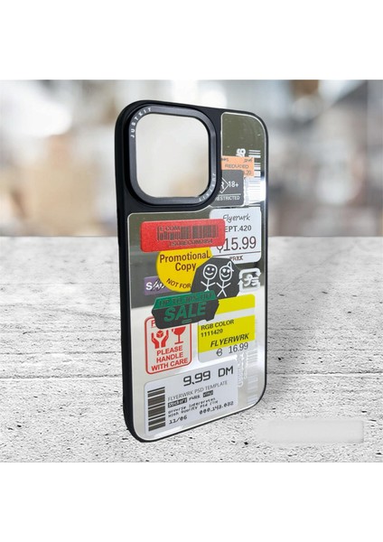 iPhone 15 Pro Max Aynalı Desenli Silikon Telefon Kılıfı