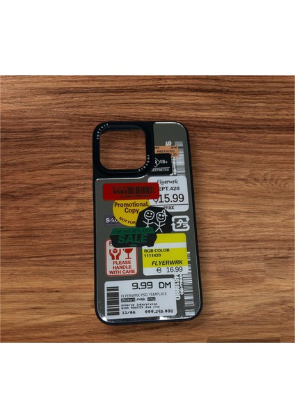 iPhone 15 Pro Max Aynalı Desenli Silikon Telefon Kılıfı