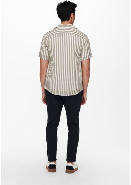 Only & Sons Onswayne Lıfe Ss Vıscose Shırt Noos 22013267 Bej fiyatları