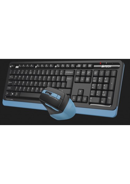 A4 Tech FG1035, Mavi, Fstyler, Türkçe Q, Kablosuz, Klavye Mouse Set