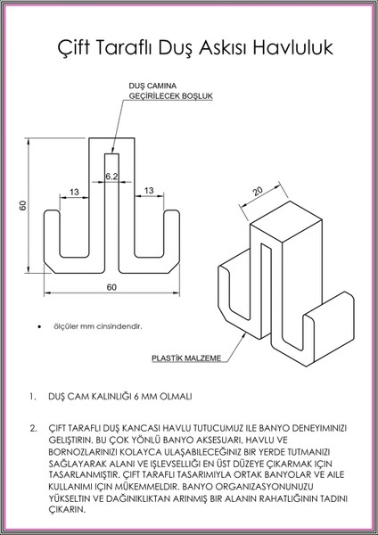 Siyah Duşakabin Askısı - Siyah Havlu Askılık - Çift Taraflı Havluluk - 6 mm Cam Kalınlığına Uygun fiyatları