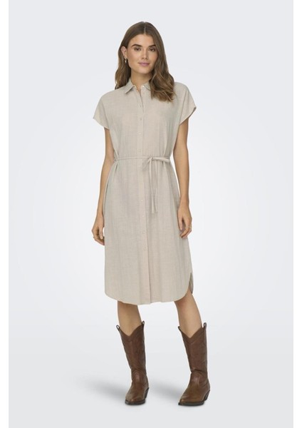 Onltızana Nerı Cotton S/s Dress Wvn Noos 15320260 Taş