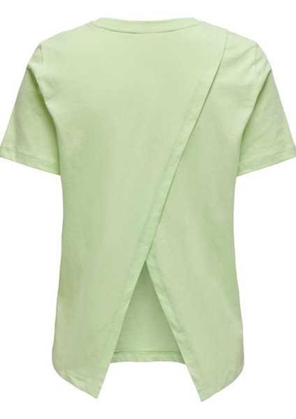 Only Onlkelly Lıfe S/S Back Wrap Top T-Shirt Jrs 15319398 Yeşil fırsatları