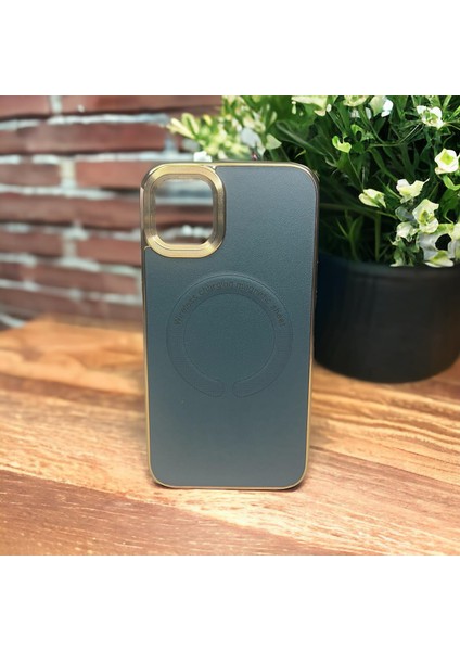 iPhone 11 Magsafe Özellikli Klasik Deri Görünümlü Telefon Kılıfı