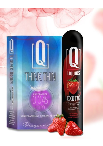 12 Adet Vanilya Aromalı ve Ince Prezervatif 125ML Çilek Aromalı Hediyeli