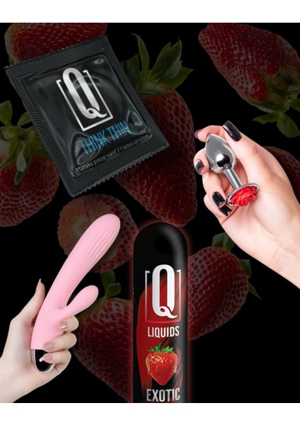 12 Adet Vanilya Aromalı ve Ince Prezervatif 125ML Çilek Aromalı Hediyeli