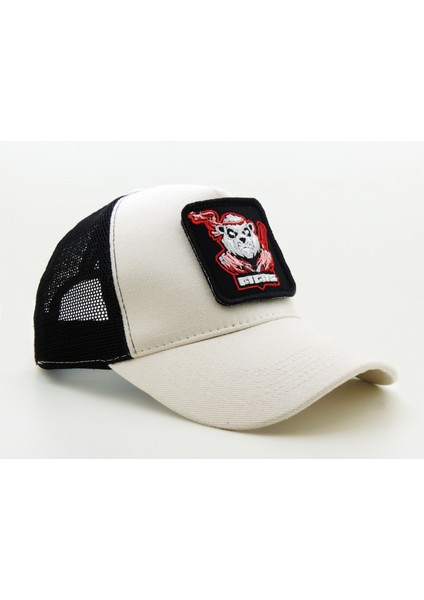 City Goat Trucker Panda TITAS-1068 Kod Logolu Unisex Beyaz-Siyah Şapka (Cap)