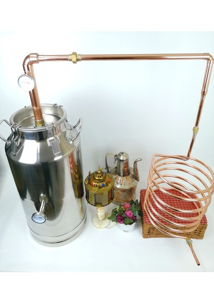 50 Litre Klasik Bakır Imbik Damıtma Sistemi