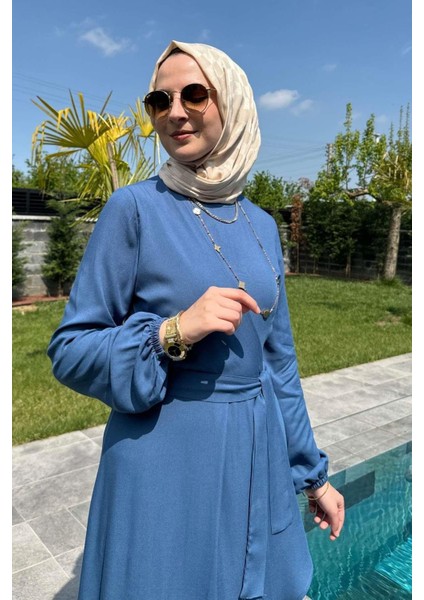 Dilek Indigo Elbise
