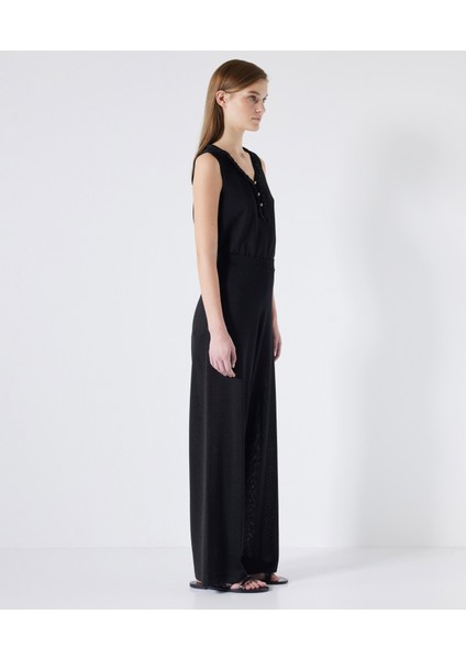 Wide Leg Fit Triko Pantolon