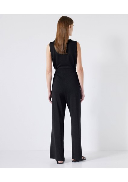 Wide Leg Fit Triko Pantolon