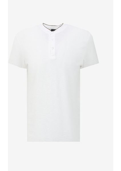 Kırık Beyaz Erkek Regular Fit T-Shirt FC4SM-TST 0764