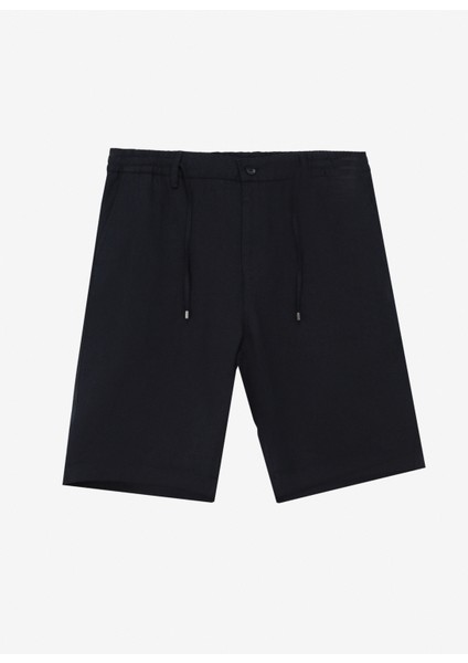 Lacivert Erkek Lastikli Regular Fit Bermuda Şort FC4SM-SHT 0928