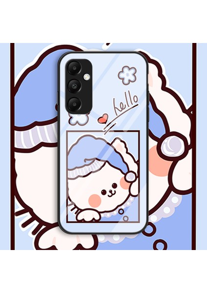 Samsung Galaxy A35 5g Karikatür Hayvan Desenli Temperli Cam Mavi Telefon Kılıfı (Yurt Dışından) modelleri