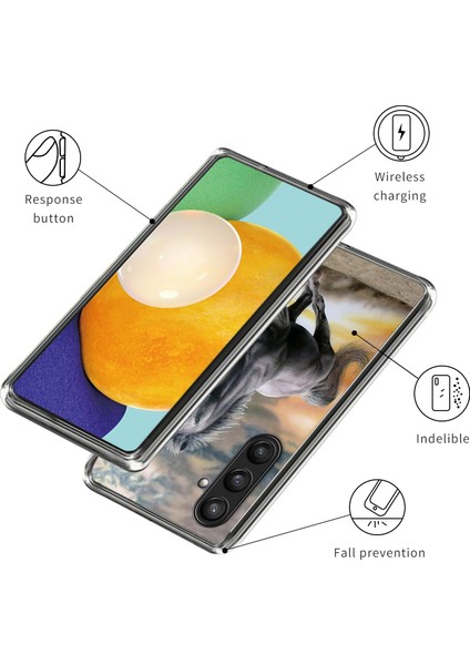 Samsung Galaxy S24 Tpu Çizilmez Desen Baskılı Koşan At Telefon Kılıfı (Yurt Dışından) modelleri