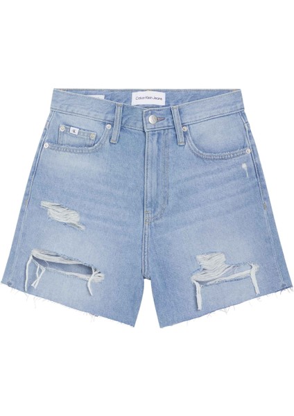 Yüksek Bel Normal Açık Mavi Kadın Denim Şort J20J2228031AA