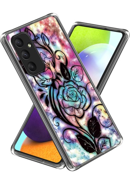 Samsung Galaxy A55 5g Desenli Kılıf Anti-Drop Yumuşak Tpu Telefon Kapağı-Rüya Gül (Yurt Dışından)