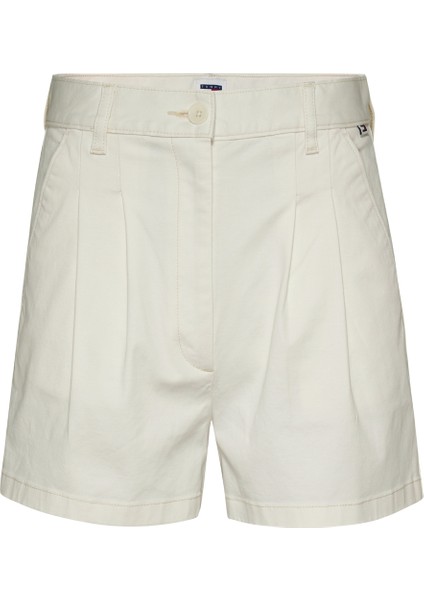Normal Bel Normal Beyaz Kadın Şort Tjw Claıre Hr Pleated Shorts